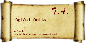 Téglási Anita névjegykártya
