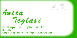 anita teglasi business card
